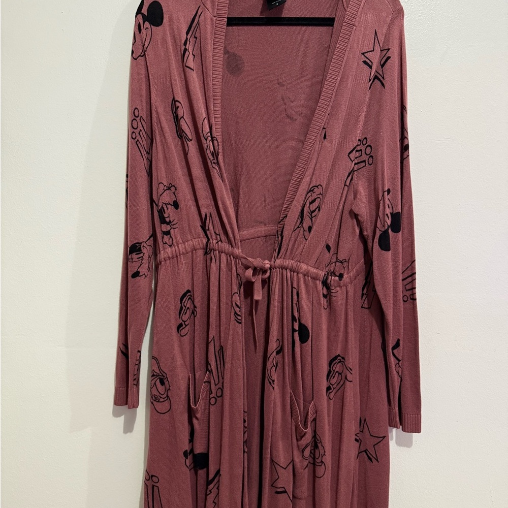 Disney Mauve Cardigan with Black Accents